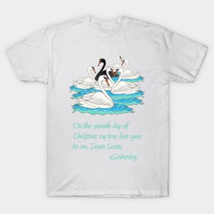 Seven Swans a-Swimming T-Shirt